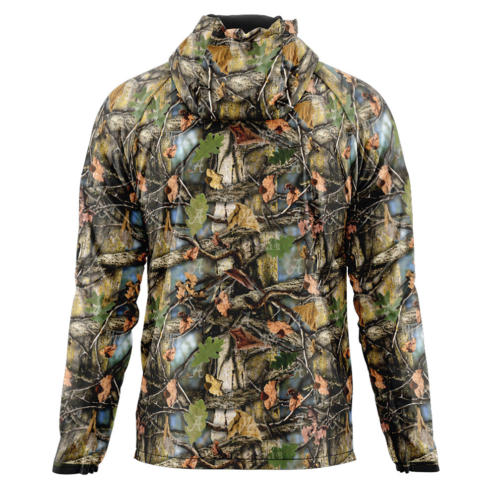 Alabama - : - Tree Sand Camo Quarter Zip Windbreaker-1