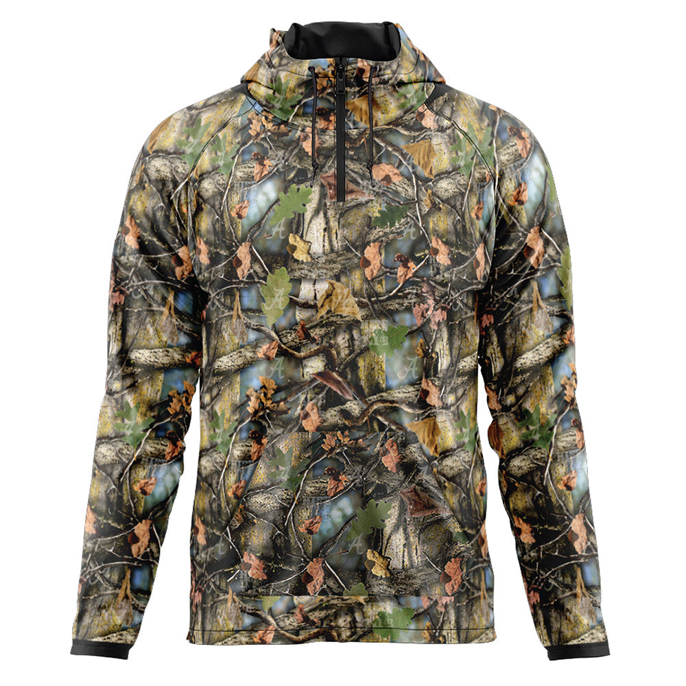 Alabama - : - Tree Sand Camo Quarter Zip Windbreaker-0