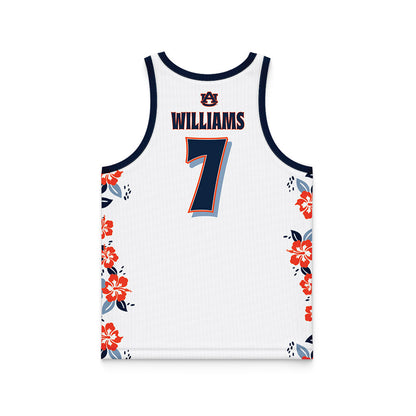 Auburn - NCAA Men's Basketball : CJ Williams - Hawaiian Theme Basketball Jersey-1