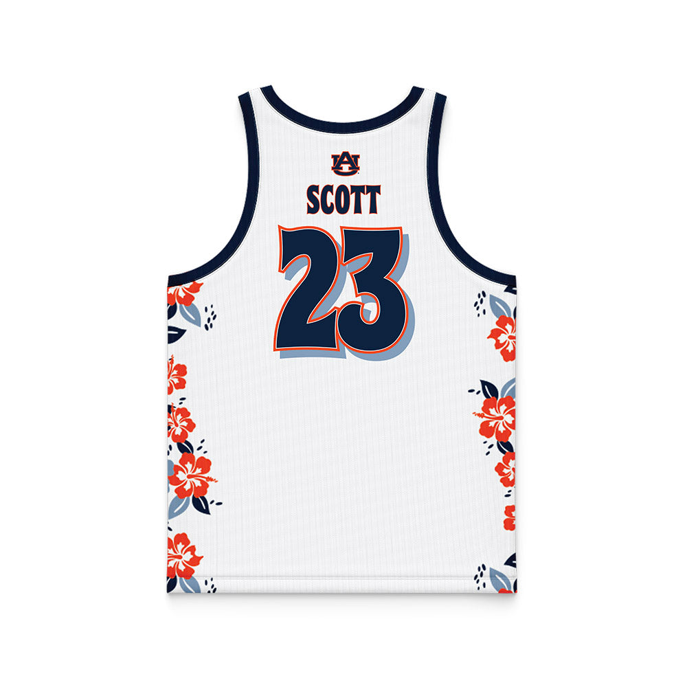 Auburn - NCAA Men's Basketball : Addarin Scott - Hawaiian Theme Basketball Jersey