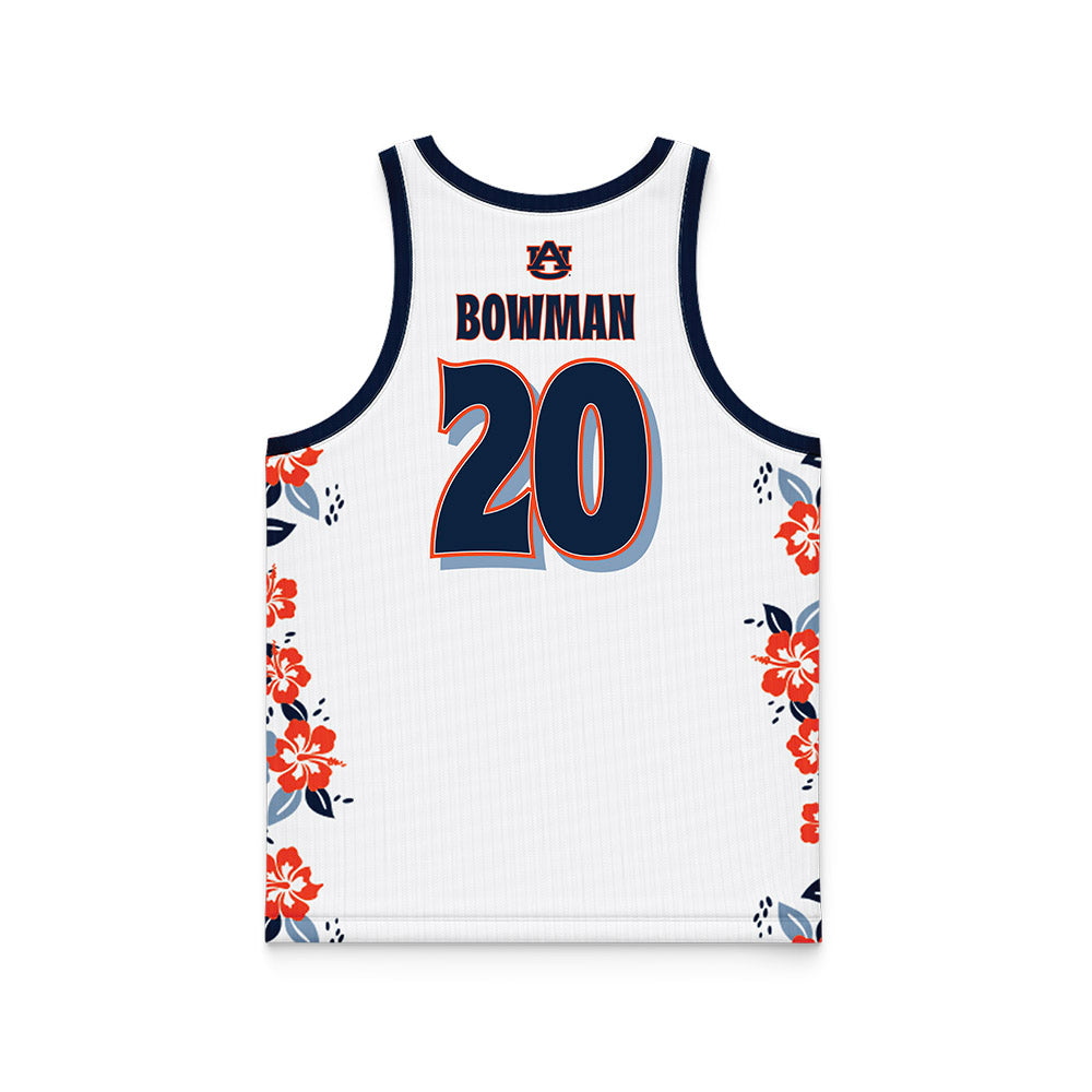 Auburn - NCAA Men's Basketball : Jeremiah Bowman - Hawaiian Theme Basketball Jersey-1