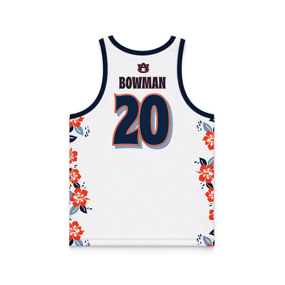 Auburn - NCAA Men's Basketball : Jeremiah Bowman - Hawaiian Theme Basketball Jersey-1