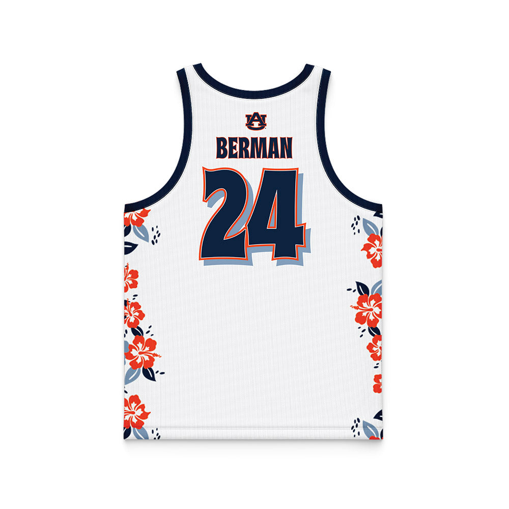 Auburn - NCAA Men's Basketball : Lior Berman - Hawaiian Theme Basketball Jersey