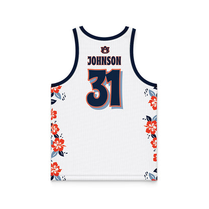 Auburn - NCAA Men's Basketball : Chaney Johnson - Hawaiian Theme Basketball Jersey