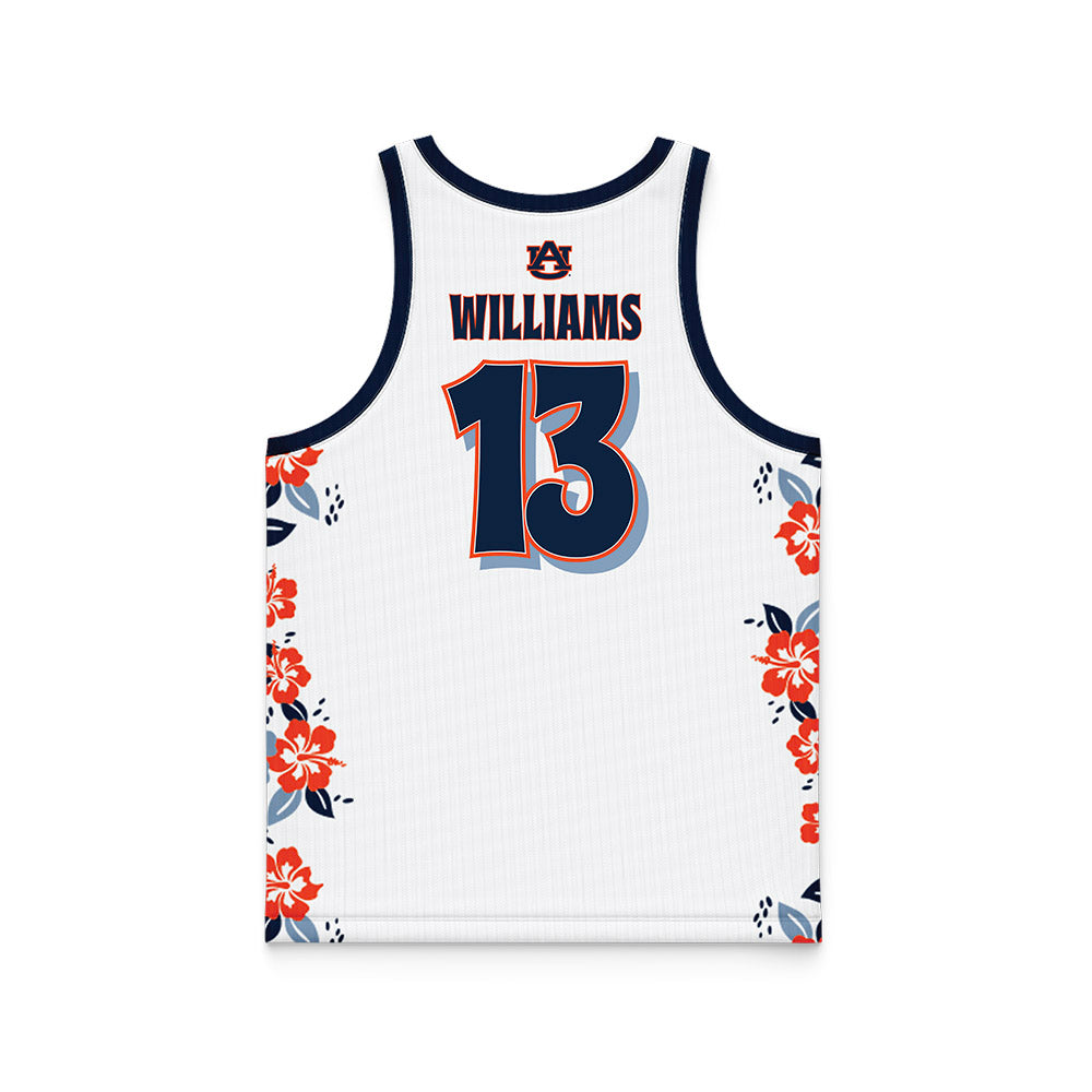 Auburn - NCAA Men's Basketball : CJ Williams - Hawaiian Theme Basketball Jersey-1