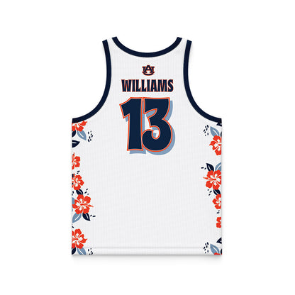 Auburn - NCAA Men's Basketball : CJ Williams - Hawaiian Theme Basketball Jersey-1