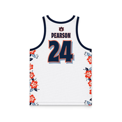 Auburn - NCAA Men's Basketball : Bradley Pearson - Hawaiian Theme Basketball Jersey-1