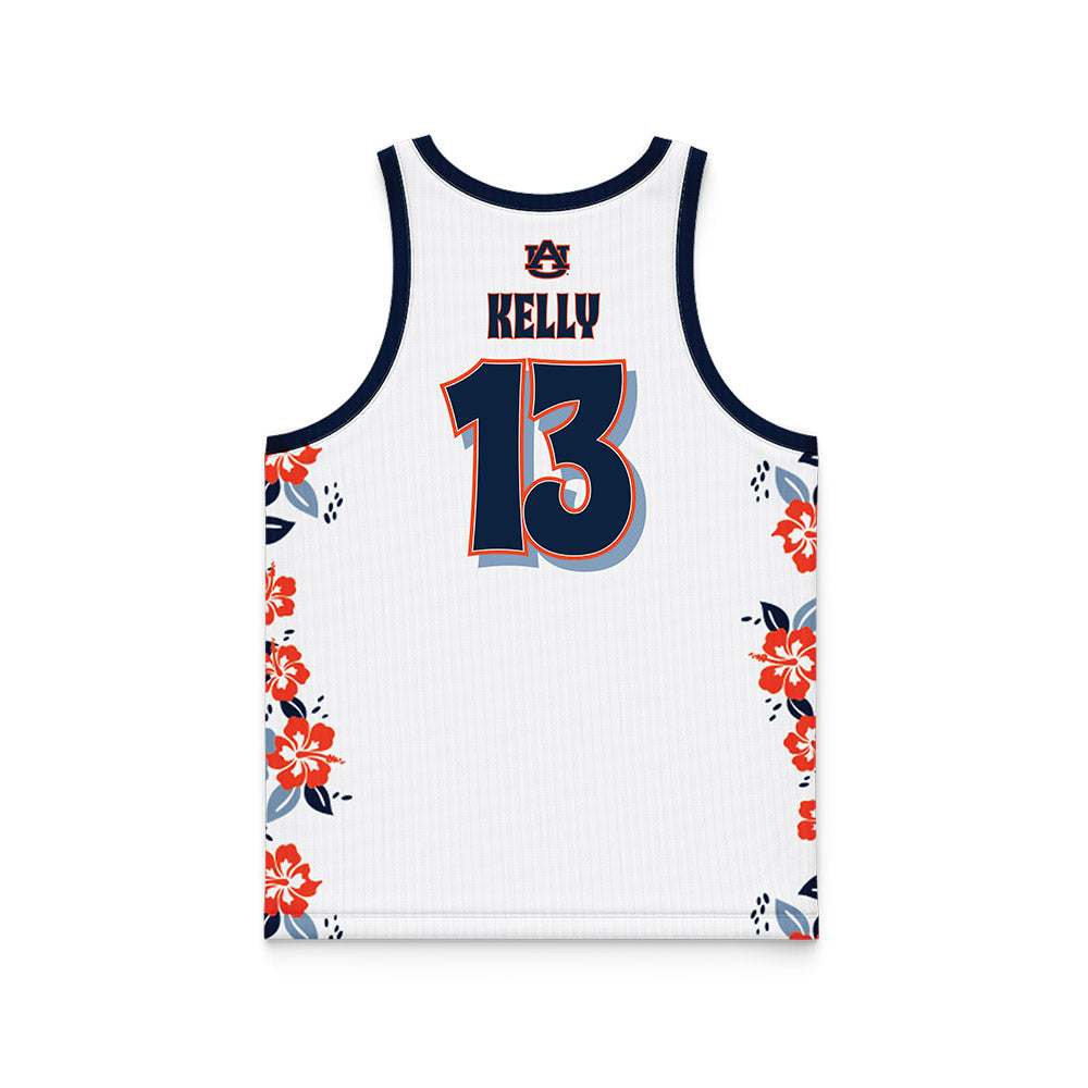 Auburn - NCAA Men's Basketball : Miles Kelly - Hawaiian Theme Basketball Jersey