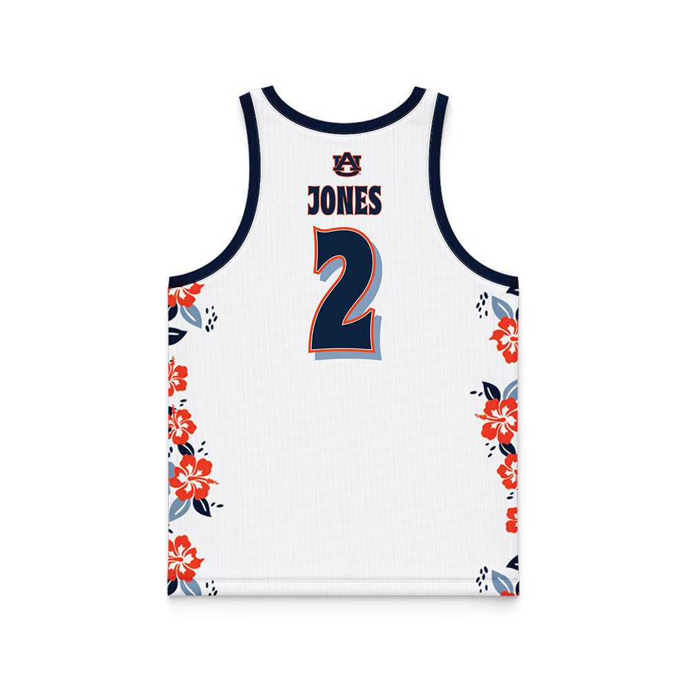 Auburn - NCAA Men's Basketball : Denver Jones - Hawaiian Theme Basketball Jersey