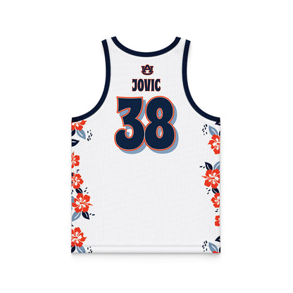 Auburn - NCAA Men's Basketball : Filip Jovic - Hawaiian Theme Basketball Jersey-1