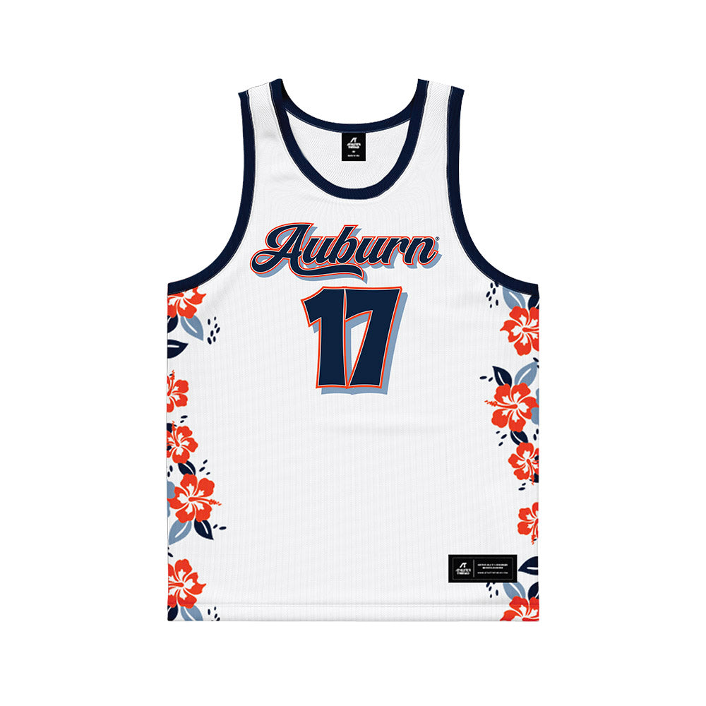 Auburn - NCAA Men's Basketball : Drake Cardwell - Hawaiian Theme Basketball Jersey