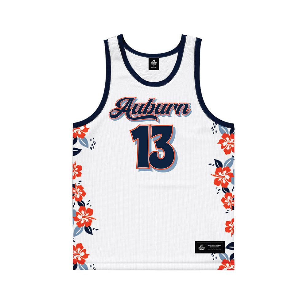 Auburn - NCAA Men's Basketball : Miles Kelly - Hawaiian Theme Basketball Jersey