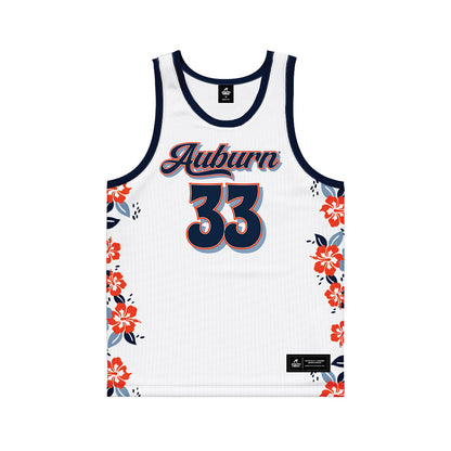 Auburn - NCAA Men's Basketball : Sebastian Williams-Adams - Hawaiian Theme Basketball Jersey-0