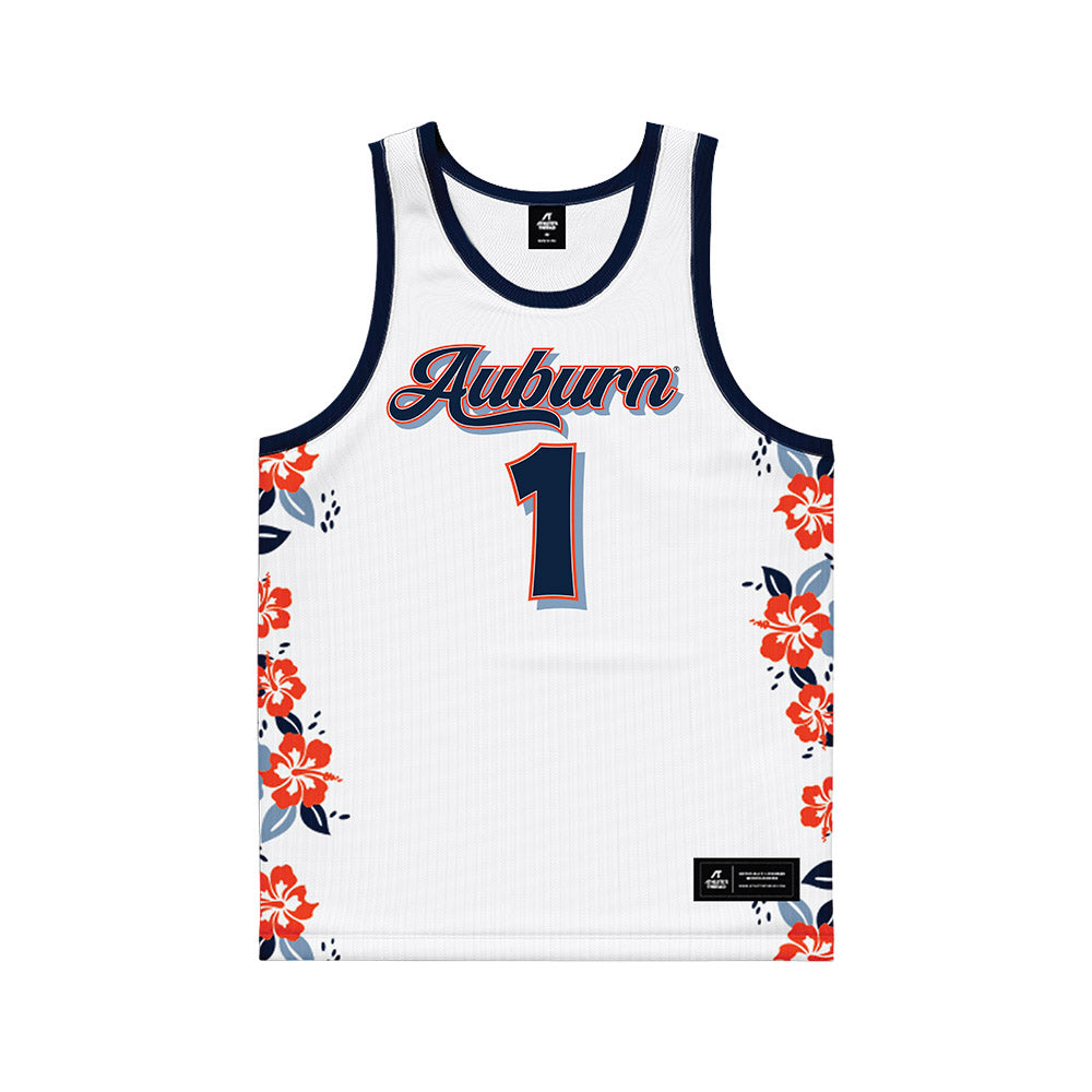 Auburn - NCAA Men's Basketball : Kevin Overton - Hawaiian Theme Basketball Jersey-0