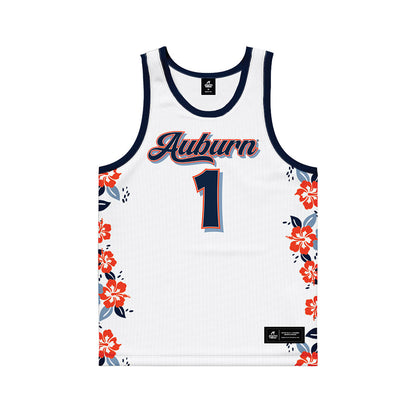 Auburn - NCAA Men's Basketball : Kevin Overton - Hawaiian Theme Basketball Jersey-0