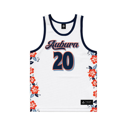 Auburn - NCAA Men's Basketball : Jeremiah Bowman - Hawaiian Theme Basketball Jersey-0