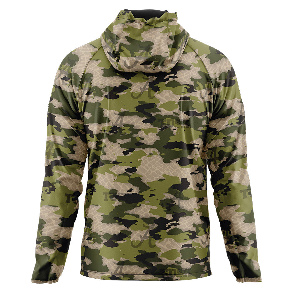 Alabama - : - Jungle Camo v4 Full Zip Windbreaker-1