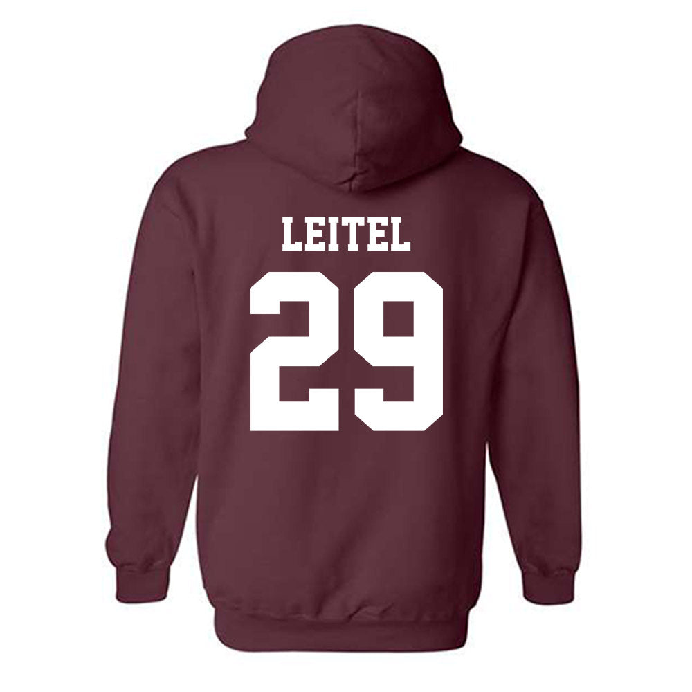 UWLAX - NCAA Football : Owen Leitel - Classic Shersey Hooded Sweatshirt-1