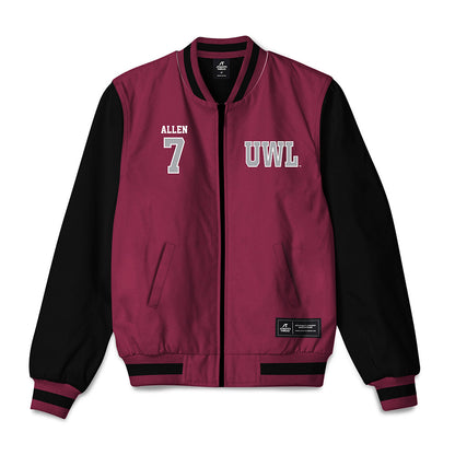 UWLAX - NCAA Men's Basketball : Justin Allen - Bomber Jacket-0