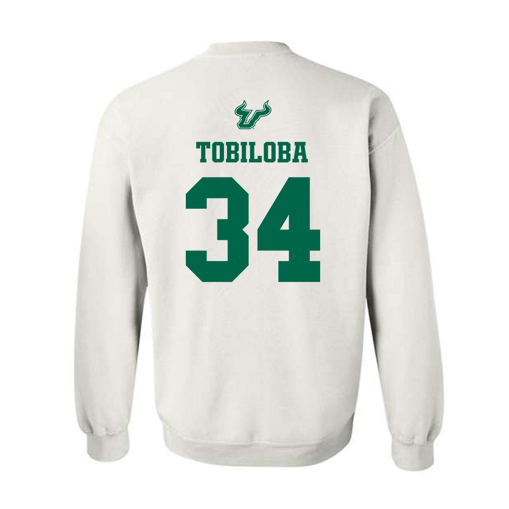 USF - NCAA Men's Basketball : Daniel Tobiloba - EDGE Classic Shersey Crewneck Sweatshirt-1