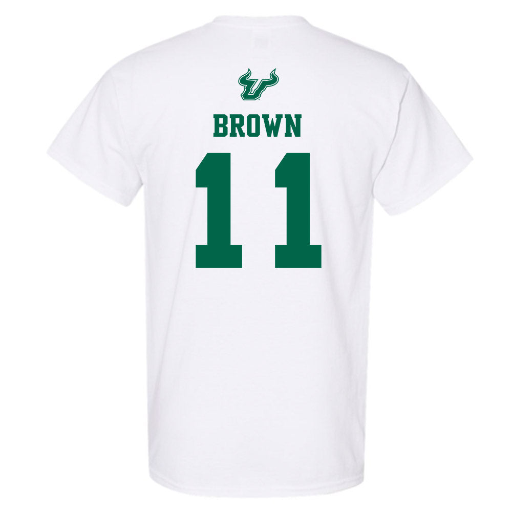 USF - NCAA Men's Basketball : CJ Brown - EDGE Classic Shersey T-Shirt-1