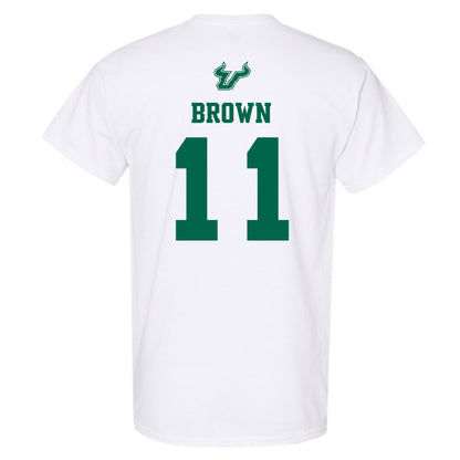 USF - NCAA Men's Basketball : CJ Brown - EDGE Classic Shersey T-Shirt-1