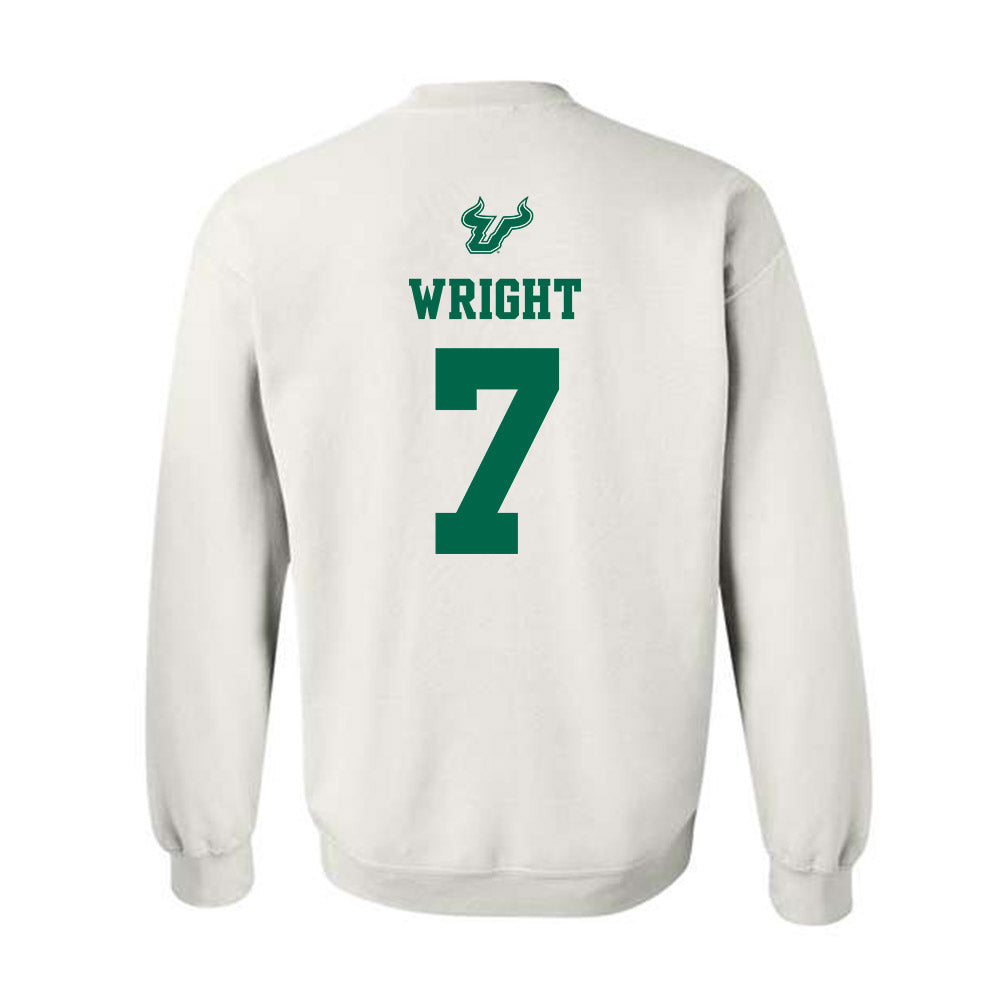 USF - NCAA Men's Basketball : Kam Wright - EDGE Classic Shersey Crewneck Sweatshirt-1