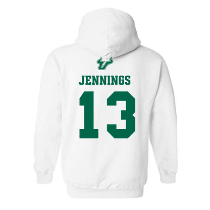 USF - NCAA Men's Basketball : Kasen Jennings - EDGE Classic Shersey Hooded Sweatshirt-1