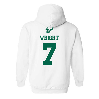 USF - NCAA Men's Basketball : Kam Wright - EDGE Classic Shersey Hooded Sweatshirt-1