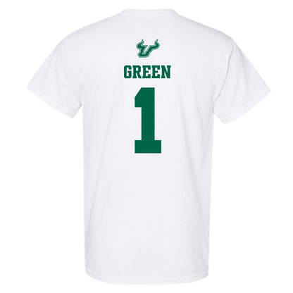 USF - NCAA Men's Basketball : De�Ante Green - EDGE Classic Shersey T-Shirt-1