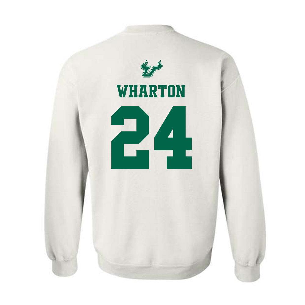 USF - NCAA Men's Basketball : Jaylen Wharton - EDGE Classic Shersey Crewneck Sweatshirt-1