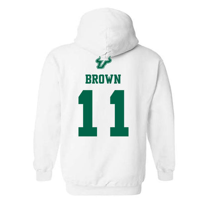 USF - NCAA Men's Basketball : CJ Brown - EDGE Classic Shersey Hooded Sweatshirt-1