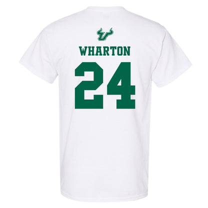 USF - NCAA Men's Basketball : Jaylen Wharton - EDGE Classic Shersey T-Shirt-1