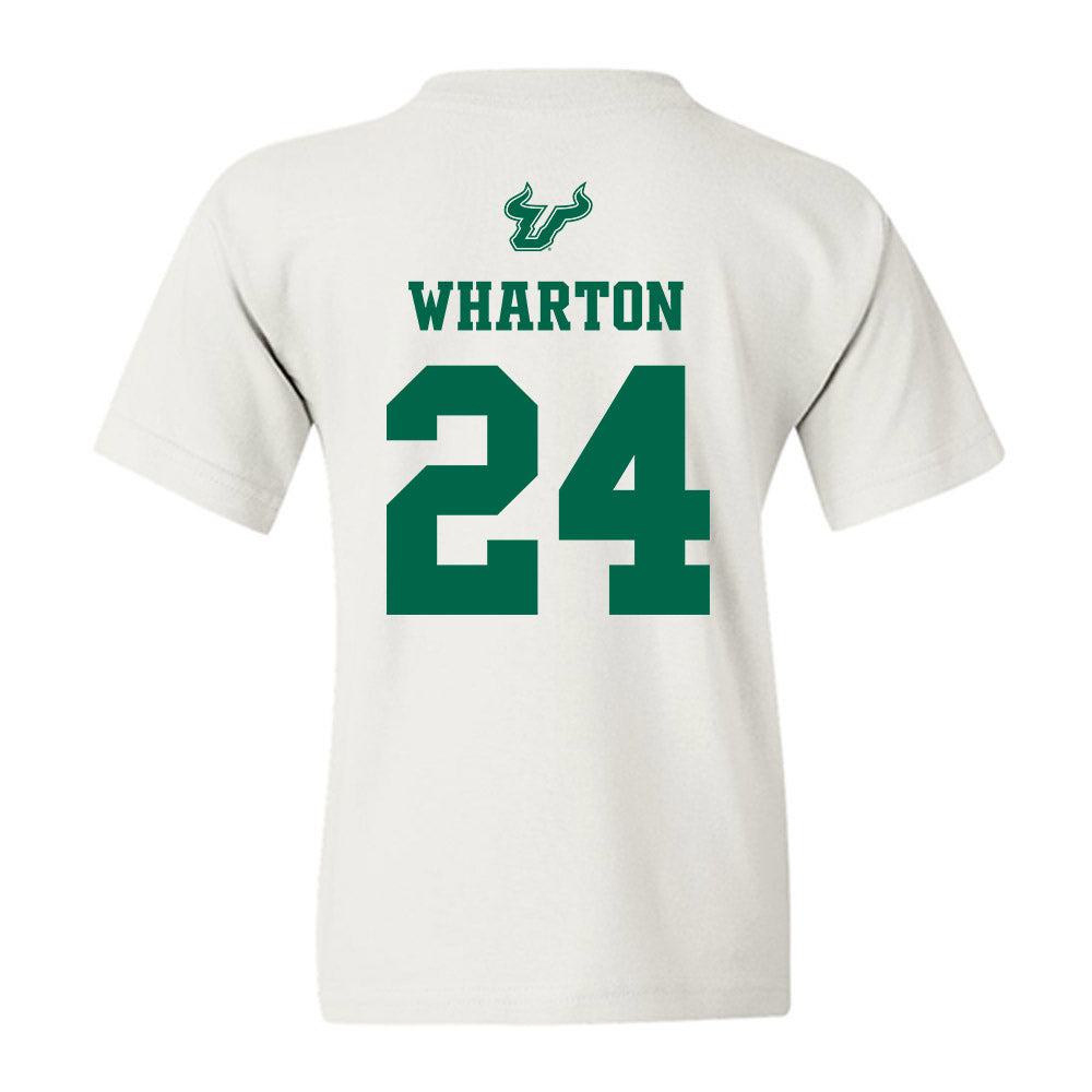 USF - NCAA Men's Basketball : Jaylen Wharton - EDGE Classic Shersey Youth T-Shirt-1