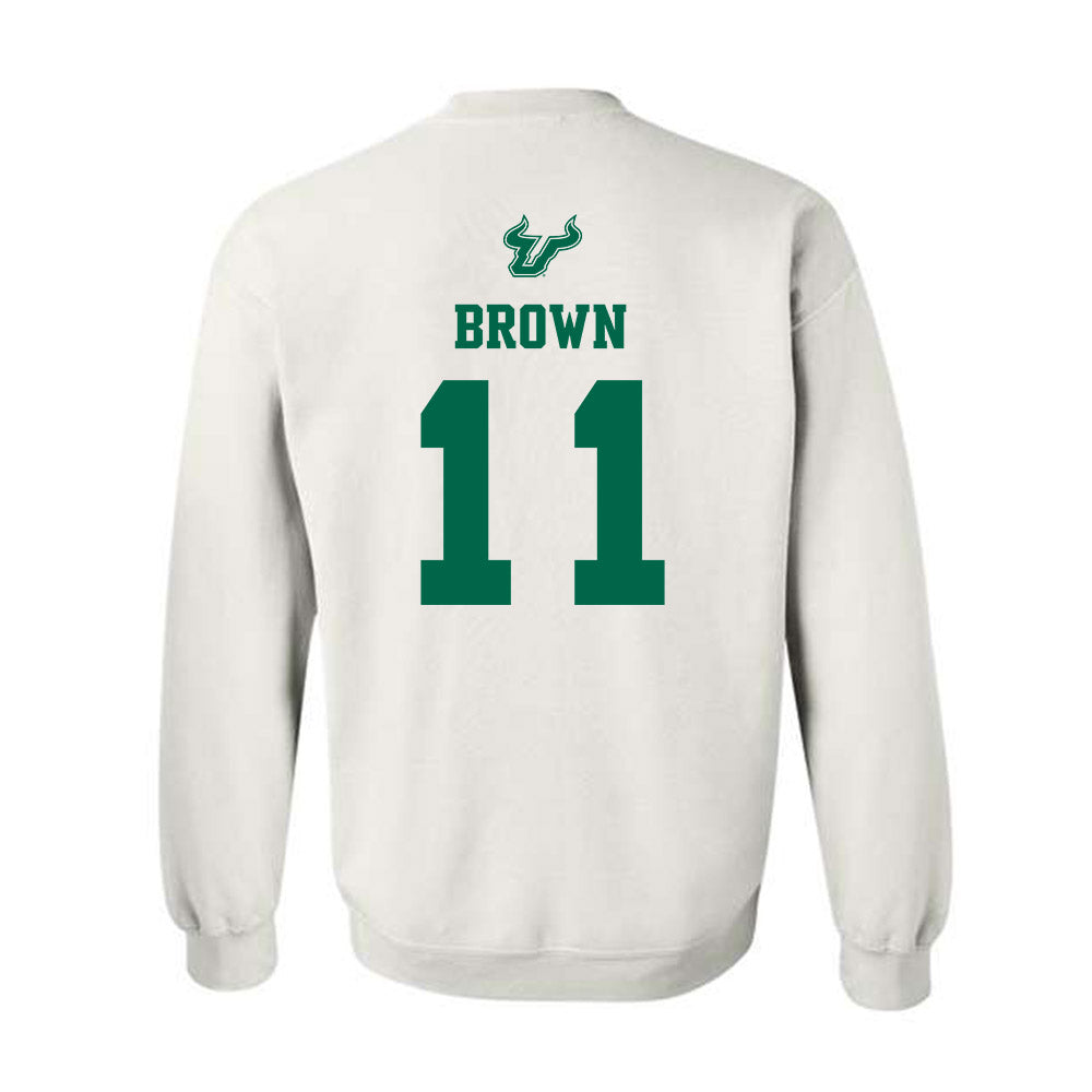 USF - NCAA Men's Basketball : CJ Brown - EDGE Classic Shersey Crewneck Sweatshirt-1