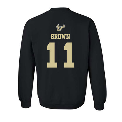 USF - NCAA Men's Basketball : CJ Brown - EDGE Classic Shersey Crewneck Sweatshirt-1