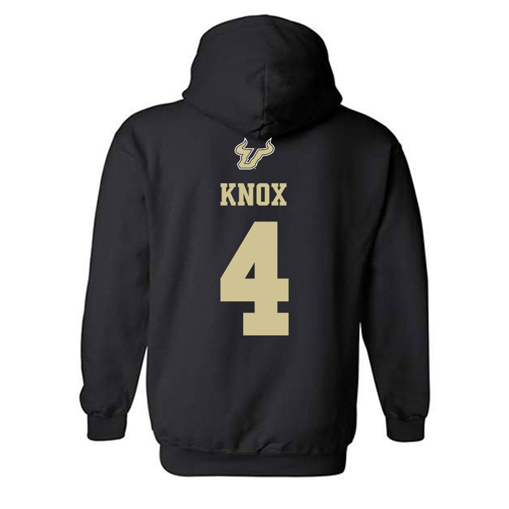 USF - NCAA Men's Basketball : Kobe Knox - EDGE Classic Shersey Hooded Sweatshirt-1