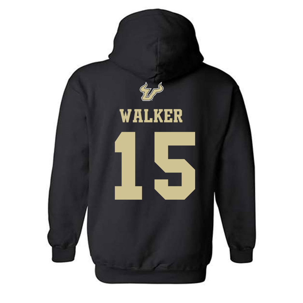 USF - NCAA Men's Basketball : Corey Walker - EDGE Classic Shersey Hooded Sweatshirt-1