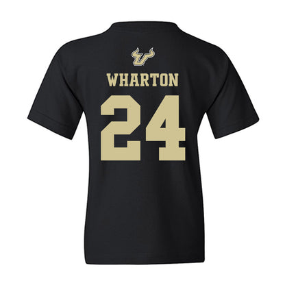 USF - NCAA Men's Basketball : Jaylen Wharton - EDGE Classic Shersey Youth T-Shirt-1