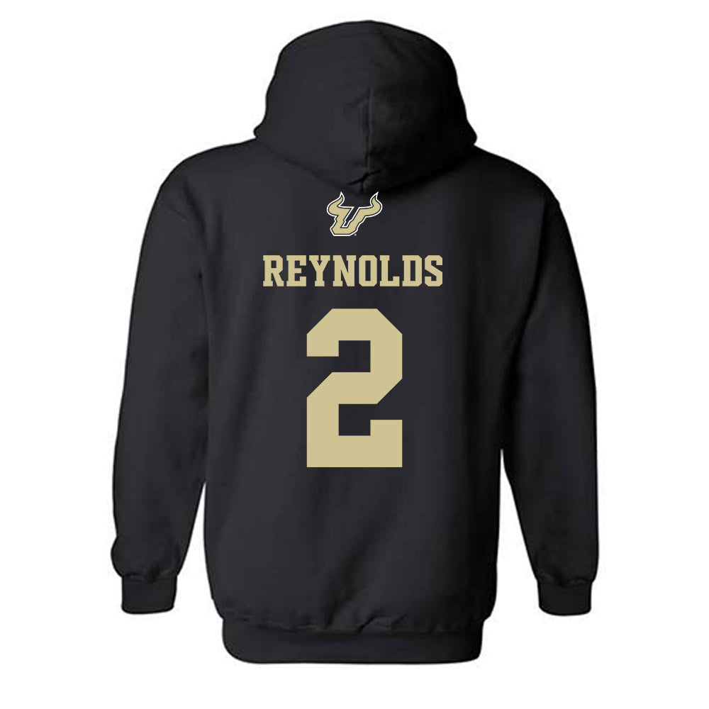 USF - NCAA Men's Basketball : Jamille Reynolds - EDGE Classic Shersey Hooded Sweatshirt-1