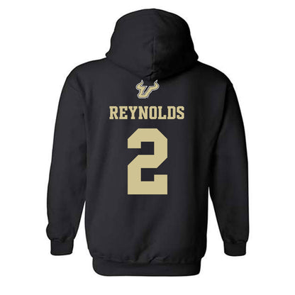 USF - NCAA Men's Basketball : Jamille Reynolds - EDGE Classic Shersey Hooded Sweatshirt-1