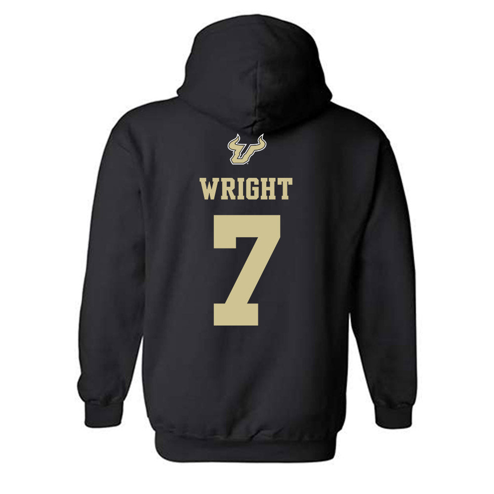 USF - NCAA Men's Basketball : Kam Wright - EDGE Classic Shersey Hooded Sweatshirt-1