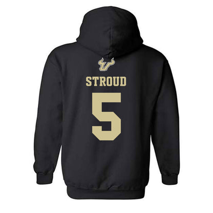 USF - NCAA Men's Basketball : Brandon Stroud - EDGE Classic Shersey Hooded Sweatshirt-1