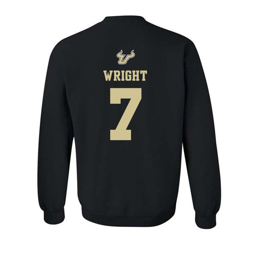 USF - NCAA Men's Basketball : Kam Wright - EDGE Classic Shersey Crewneck Sweatshirt-1