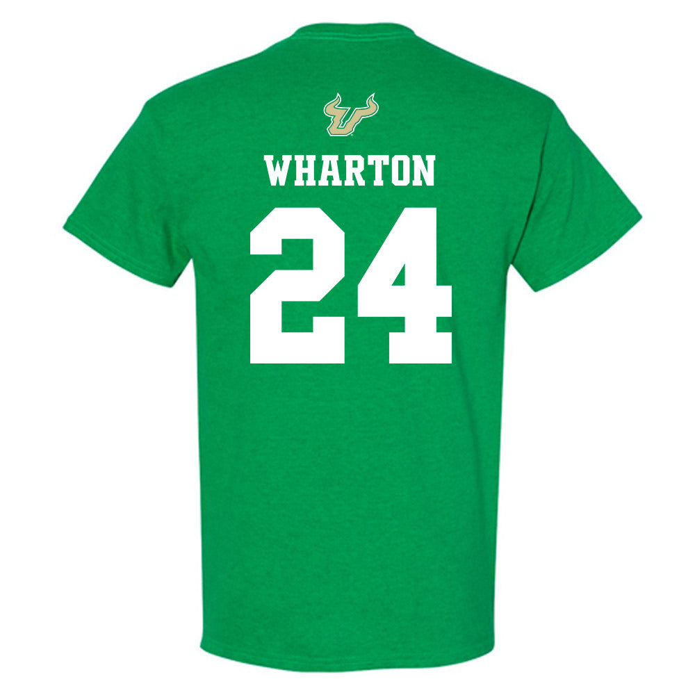 USF - NCAA Men's Basketball : Jaylen Wharton - EDGE Classic Shersey T-Shirt-1