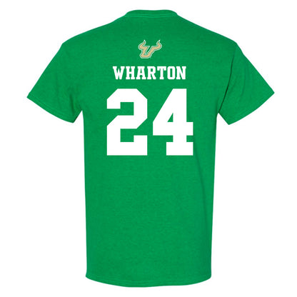 USF - NCAA Men's Basketball : Jaylen Wharton - EDGE Classic Shersey T-Shirt-1