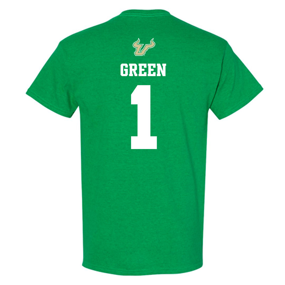 USF - NCAA Men's Basketball : De�Ante Green - EDGE Classic Shersey T-Shirt-1