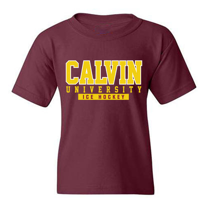 Calvin - NCAA Men's Ice Hockey : Holden Pratt - Youth T-Shirt-0
