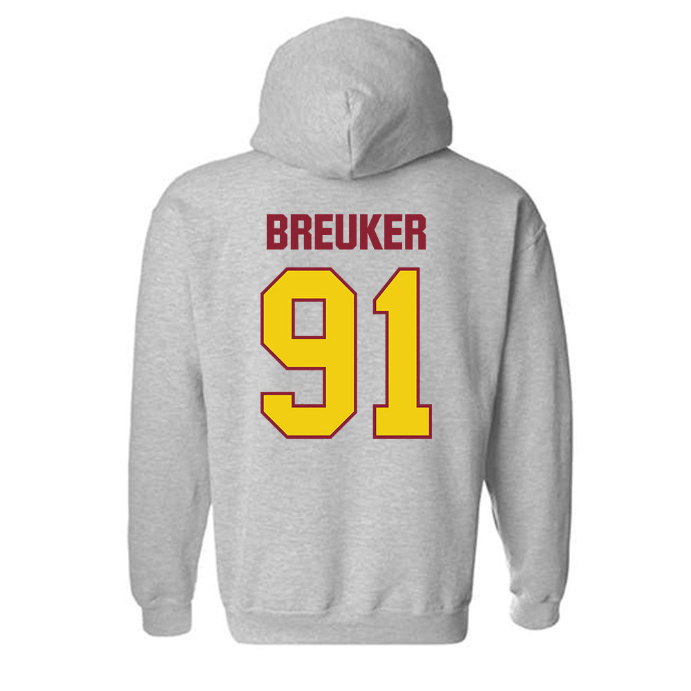 Calvin - NCAA Football : Marcus Breuker - Classic Shersey Hooded Sweatshirt-1