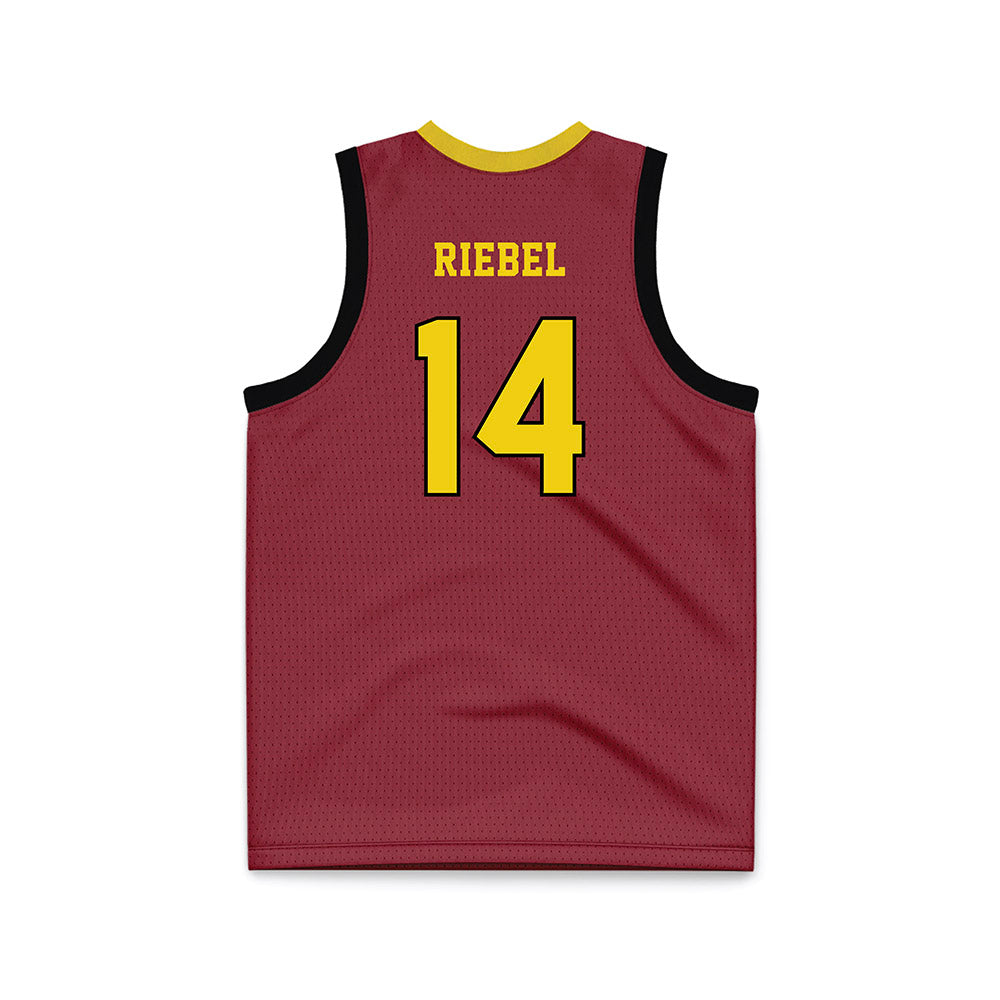 Calvin - NCAA Men's Basketball : Luke Riebel - Maroon Basketball Jersey-1